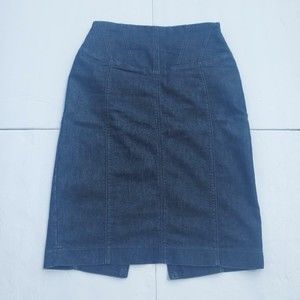 Express Design Studio Blue Denim Side Zip Skirt Size 4 Waist 28 in Lngth 24.5 in